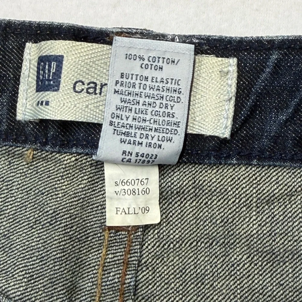 GAP Kids Carpenter Jeans Dark Wash Denim Utility Pants 14 Husky 2009
